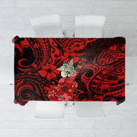 Hawaii Ukulele Tablecloth Polynesian Pattern Red Version LT01 Red - Polynesian Pride