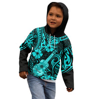 Hawaii Ukulele Kid Hoodie Polynesian Pattern Turquoise Version LT01 - Polynesian Pride