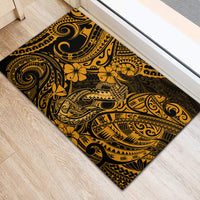 Hawaii Fish Hook Rubber Doormat Polynesian Pattern Gold Version LT01 - Polynesian Pride