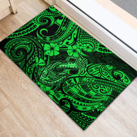Hawaii Fish Hook Rubber Doormat Polynesian Pattern Green Version LT01 - Polynesian Pride