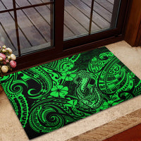 Hawaii Fish Hook Rubber Doormat Polynesian Pattern Green Version LT01 - Polynesian Pride