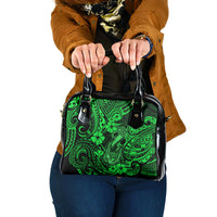 Hawaii Fish Hook Shoulder Handbag Polynesian Pattern Green Version LT01 One Size Green - Polynesian Pride