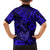 Hawaii Fish Hook Family Matching Off Shoulder Long Sleeve Dress and Hawaiian Shirt Polynesian Pattern Navy Blue Version LT01 - Polynesian Pride