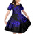 Hawaii Fish Hook Kid Short Sleeve Dress Polynesian Pattern Navy Blue Version LT01 KID Blue - Polynesian Pride