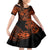 Hawaii Fish Hook Kid Short Sleeve Dress Polynesian Pattern Orange Version LT01 KID Orange - Polynesian Pride