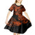 Hawaii Fish Hook Kid Short Sleeve Dress Polynesian Pattern Orange Version LT01 - Polynesian Pride