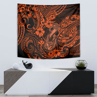 Hawaii Fish Hook Tapestry Polynesian Pattern Orange Version LT01