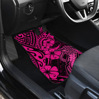 Hawaii Fish Hook Car Mats Hibiscus Hawaii Tribal Tattoo Pink Version LT01 - Polynesian Pride