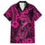 Hawaii Fish Hook Family Matching Summer Maxi Dress and Hawaiian Shirt Hibiscus Hawaii Tribal Tattoo Pink Version LT01 Dad's Shirt - Short Sleeve Pink - Polynesian Pride