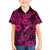Hawaii Fish Hook Family Matching Summer Maxi Dress and Hawaiian Shirt Hibiscus Hawaii Tribal Tattoo Pink Version LT01 Son's Shirt Pink - Polynesian Pride