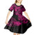 Hawaii Fish Hook Kid Short Sleeve Dress Hibiscus Hawaii Tribal Tattoo Pink Version LT01 - Polynesian Pride