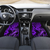 Hawaii Fish Hook Car Mats Hibiscus Hawaii Tribal Tattoo Purple Version LT01 - Polynesian Pride