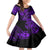 Hawaii Fish Hook Kid Short Sleeve Dress Hibiscus Hawaii Tribal Tattoo Purple Version LT01 KID Purple - Polynesian Pride