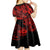 Hawaii Fish Hook Kid Short Sleeve Dress Hibiscus Hawaii Tribal Tattoo Red Version LT01 - Polynesian Pride