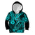 Hawaii Fish Hook Kid Hoodie Hibiscus Hawaii Tribal Tattoo Turquoise Version LT01 Turquoise - Polynesian Pride