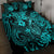 Hawaii Fish Hook Quilt Bed Set Hibiscus Hawaii Tribal Tattoo Turquoise Version LT01 - Polynesian Pride