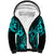 Hawaii Fish Hook Sherpa Hoodie Hibiscus Hawaii Tribal Tattoo Turquoise Version LT01 Unisex Turquoise - Polynesian Pride