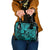 Hawaii Fish Hook Shoulder Handbag Hibiscus Hawaii Tribal Tattoo Turquoise Version LT01 One Size Turquoise - Polynesian Pride