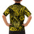 Hawaii Fish Hook Family Matching Summer Maxi Dress and Hawaiian Shirt Hibiscus Hawaii Tribal Tattoo Yellow Version LT01 - Polynesian Pride
