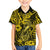 Hawaii Fish Hook Family Matching Summer Maxi Dress and Hawaiian Shirt Hibiscus Hawaii Tribal Tattoo Yellow Version LT01 Son's Shirt Yellow - Polynesian Pride