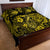 Hawaii Fish Hook Quilt Bed Set Hibiscus Hawaii Tribal Tattoo Yellow Version LT01 - Polynesian Pride