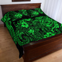 Hawaii King Kamehameha Quilt Bed Set Polynesian Pattern Green Version LT01 - Polynesian Pride
