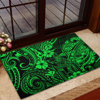Hawaii King Kamehameha Rubber Doormat Polynesian Pattern Green Version LT01 - Polynesian Pride