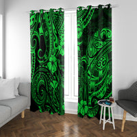 Hawaii King Kamehameha Window Curtain Polynesian Pattern Green Version LT01 - Polynesian Pride