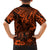 Hawaii King Kamehameha Family Matching Off Shoulder Maxi Dress and Hawaiian Shirt Polynesian Pattern Orange Version LT01 - Polynesian Pride