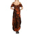 Hawaii King Kamehameha Family Matching Summer Maxi Dress and Hawaiian Shirt Polynesian Pattern Orange Version LT01 - Polynesian Pride