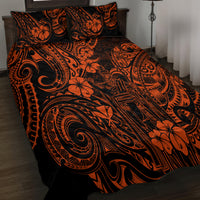 Hawaii King Kamehameha Quilt Bed Set Polynesian Pattern Orange Version LT01 - Polynesian Pride