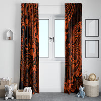 Hawaii King Kamehameha Window Curtain Polynesian Pattern Orange Version LT01 - Polynesian Pride