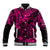 Hawaii King Kamehameha Baseball Jacket Polynesian Pattern Pink Version LT01 Unisex Pink - Polynesian Pride