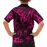 Hawaii King Kamehameha Kid Hawaiian Shirt Polynesian Pattern Pink Version LT01 - Polynesian Pride