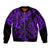 Hawaii King Kamehameha Bomber Jacket Polynesian Pattern Purple Version LT01 Unisex Purple - Polynesian Pride
