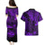 Hawaii King Kamehameha Couples Matching Puletasi Dress and Hawaiian Shirt Polynesian Pattern Purple Version LT01 - Polynesian Pride