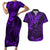 Hawaii King Kamehameha Couples Matching Short Sleeve Bodycon Dress and Hawaiian Shirt Polynesian Pattern Purple Version LT01 Purple - Polynesian Pride