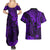 Hawaii King Kamehameha Couples Matching Summer Maxi Dress and Hawaiian Shirt Polynesian Pattern Purple Version LT01 - Polynesian Pride