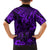 Hawaii King Kamehameha Family Matching Off Shoulder Long Sleeve Dress and Hawaiian Shirt Polynesian Pattern Purple Version LT01 - Polynesian Pride