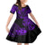 Hawaii King Kamehameha Family Matching Off Shoulder Short Dress and Hawaiian Shirt Polynesian Pattern Purple Version LT01 Daughter's Dress Purple - Polynesian Pride