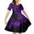 Hawaii King Kamehameha Family Matching Short Sleeve Bodycon Dress and Hawaiian Shirt Polynesian Pattern Purple Version LT01 Daughter's Dress Purple - Polynesian Pride