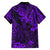 Hawaii King Kamehameha Family Matching Short Sleeve Bodycon Dress and Hawaiian Shirt Polynesian Pattern Purple Version LT01 - Polynesian Pride