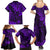 Hawaii King Kamehameha Family Matching Summer Maxi Dress and Hawaiian Shirt Polynesian Pattern Purple Version LT01 - Polynesian Pride