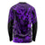 Hawaii King Kamehameha Long Sleeve Shirt Polynesian Pattern Purple Version LT01 - Polynesian Pride