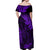 Hawaii King Kamehameha Off Shoulder Maxi Dress Polynesian Pattern Purple Version LT01 - Polynesian Pride