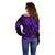 Hawaii King Kamehameha Off Shoulder Sweater Polynesian Pattern Purple Version LT01 - Polynesian Pride