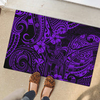 Hawaii King Kamehameha Rubber Doormat Polynesian Pattern Purple Version LT01 - Polynesian Pride