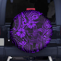 Hawaii King Kamehameha Spare Tire Cover Polynesian Pattern Purple Version LT01 - Polynesian Pride