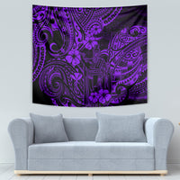 Hawaii King Kamehameha Tapestry Polynesian Pattern Purple Version LT01 - Polynesian Pride