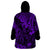 Hawaii King Kamehameha Wearable Blanket Hoodie Polynesian Pattern Purple Version LT01 - Polynesian Pride